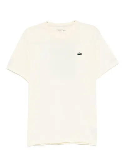 Lacoste Logo-patched T-shirt In Neutral