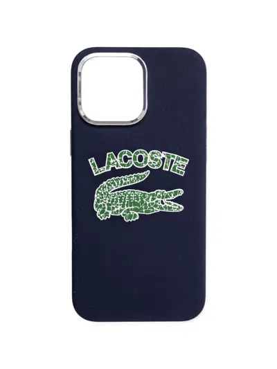 Lacoste Logo Phone Case In Blue