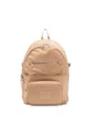 Lacoste Logo-plaque Backpack In Brown