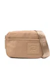 Lacoste Logo-plaque Satchel Bag In Neutral