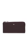 Lacoste Logo-plaque Zipped Wallet In Brown