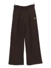 Lacoste Logo Pleated Track Pants In Brown