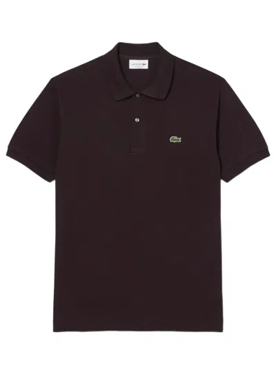 Lacoste Logo Polo In Brown