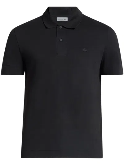 Lacoste Logo Polo Shirt In Black