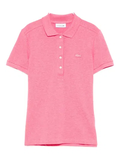 Lacoste Logo Polo Shirt In Pink