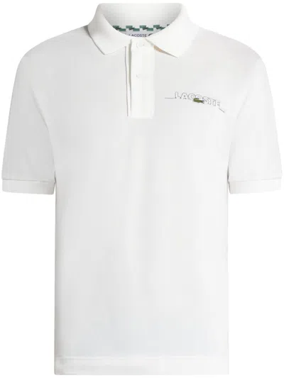 Lacoste Logo Polo Shirt In Weiss