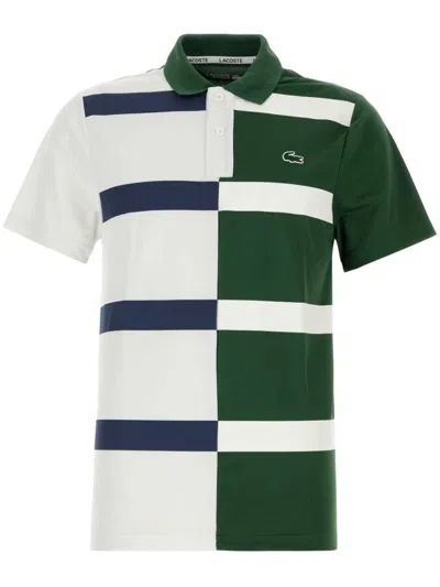 Lacoste Multicolor Piquet Polo Shirt In Green