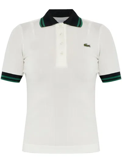 Lacoste Logo Polo Shirt In Beige
