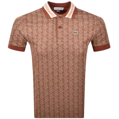 Lacoste Logo Polo T Shirt Brown