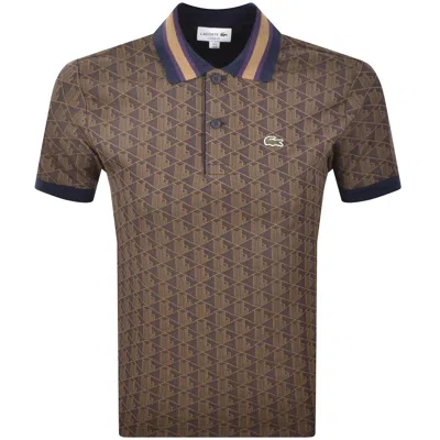 Lacoste Logo Polo T Shirt Brown