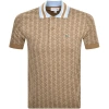 LACOSTE LACOSTE LOGO POLO T SHIRT BROWN
