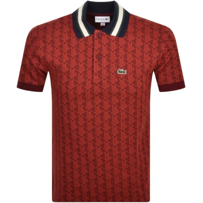Lacoste Logo Polo T Shirt Red