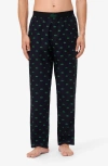 Lacoste Logo Print Cotton Pajama Pants In Multi