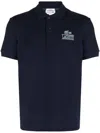 Lacoste Logo-print Cotton Polo Shirt In Blue