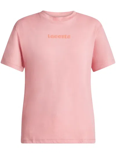 Lacoste Logo-print Cotton T-shirt In Pink