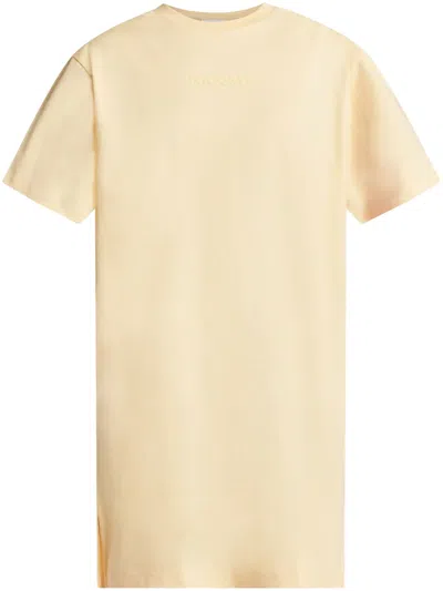 Lacoste Logo-print Cotton T-shirt In Yellow