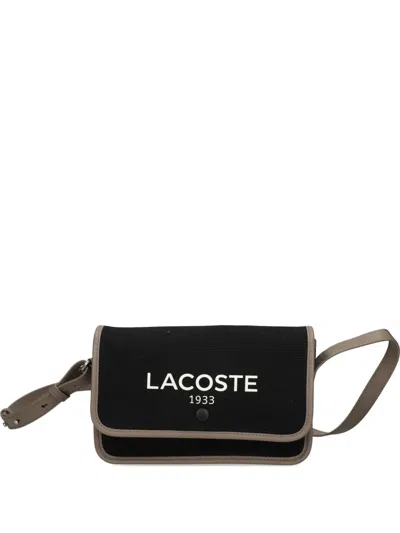 Lacoste Logo-print Cross Body Bag In Black