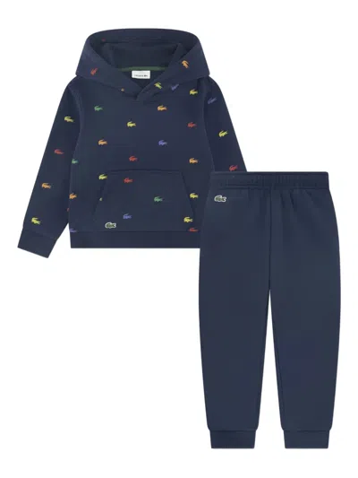 Lacoste Kids' Logo-print Hooded Tracksuit In Multi
