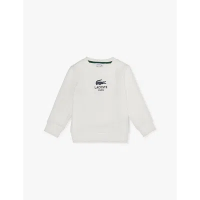 Lacoste Kids' Flour Logo-print Long-sleeve Cotton-jersey Sweatshirt 4-16 Y