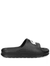 Lacoste Logo-print Slides In Black