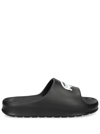 Lacoste Logo-print Slides In Black