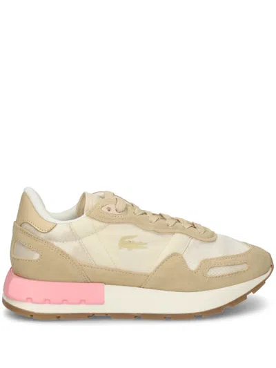 Lacoste Logo-print Sneakers In Neutrals
