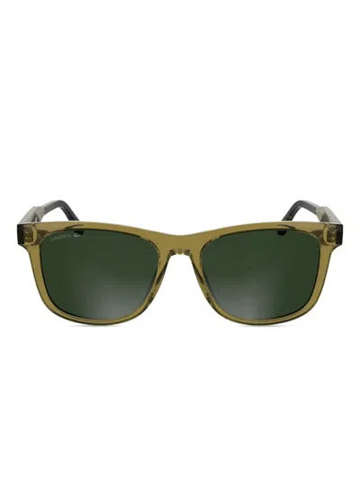 Lacoste Logo-print Sunglasses In Green