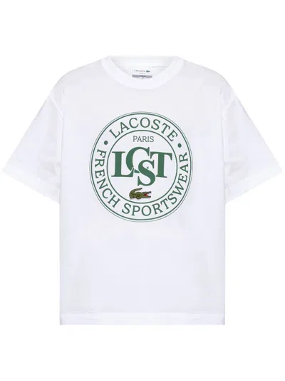 LACOSTE LOGO-PRINT T-SHIRT