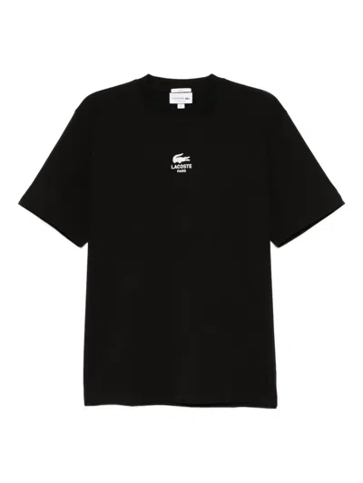 Lacoste Logo-print T-shirt In Black