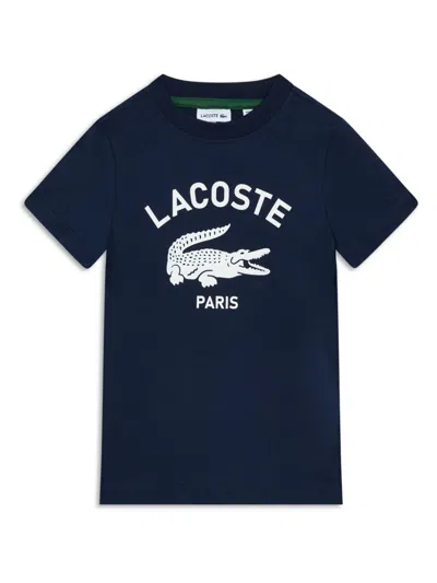 Lacoste Kids' Logo印花t恤 In Blue