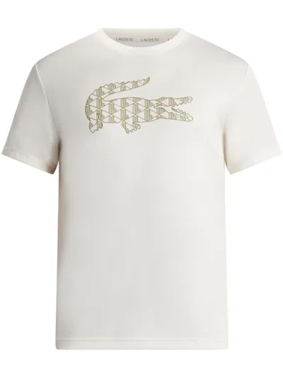 Lacoste Logo-print T-shirt In Neutrals