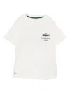 Lacoste Kids' Logo Organic Cotton Graphic T-shirt In White