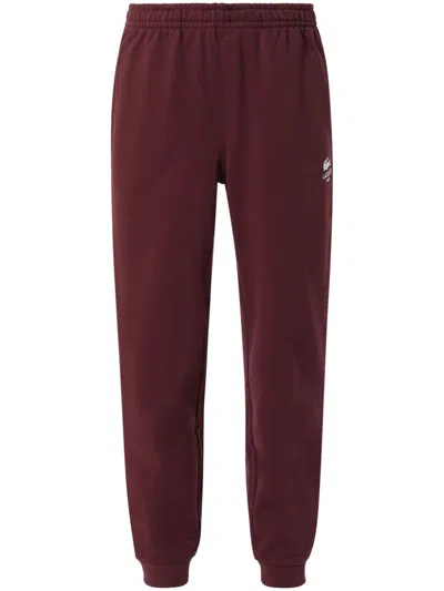 Lacoste Logo-print Track Pants In Red