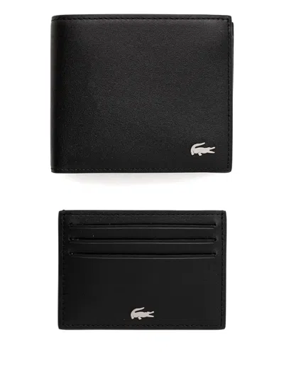 Lacoste Logo-print Wallet In Black