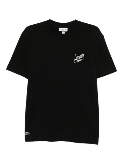 Lacoste Logo-printed T-shirt In Black