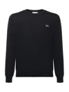 Lacoste Logo Pullover In Black