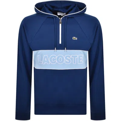 Lacoste Logo Pullover Hoodie Blue
