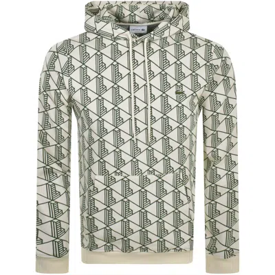 Lacoste Logo Pullover Hoodie Cream