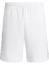 Lacoste Logo-stripe Cotton-blend Track Shorts In Weiss