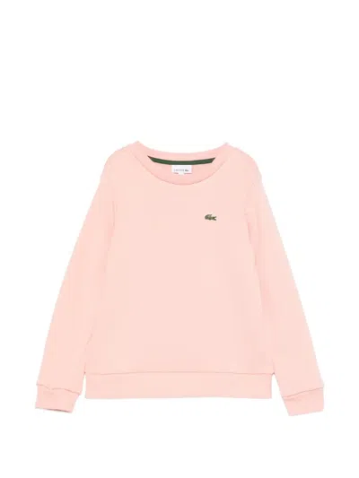 Lacoste Kids' Logo Sweater In Pink
