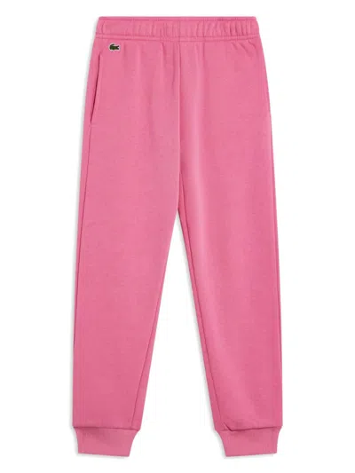 Lacoste Kids' Logo Sweatpants In Pink
