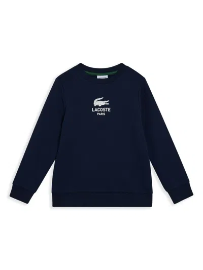 Lacoste Kids' Logo Sweatshirt In Blue