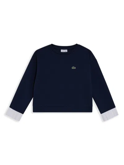 Lacoste Kids' Logo Sweatshirt In Blue
