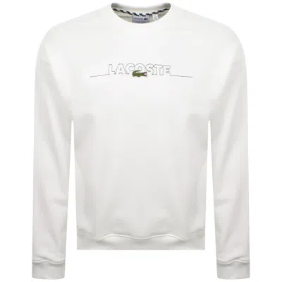 Lacoste Logo Sweatshirt Flour White