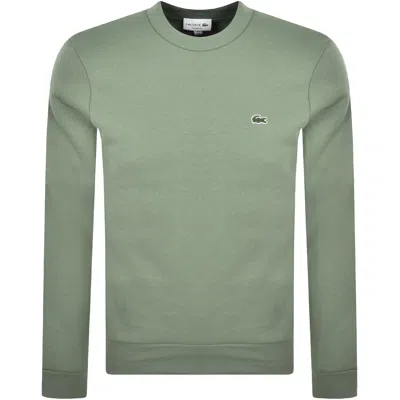 Lacoste Logo Sweatshirt Green In Gray