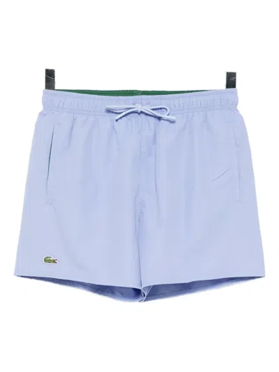 Lacoste Logo Swim Shorts In Blue