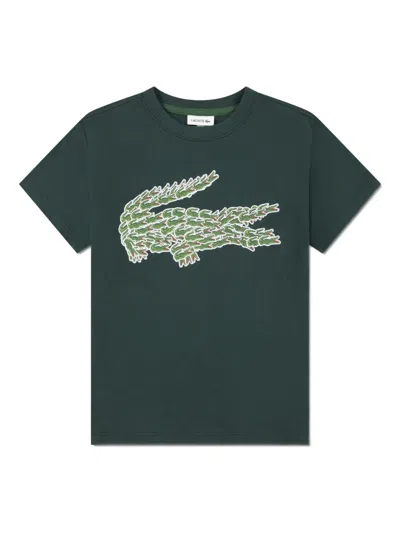 Lacoste Kids' Logo T-shirt In Green