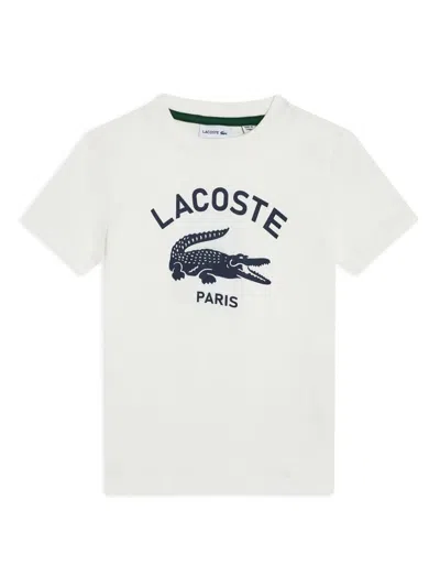 Lacoste Kids' Logo T-shirt In White