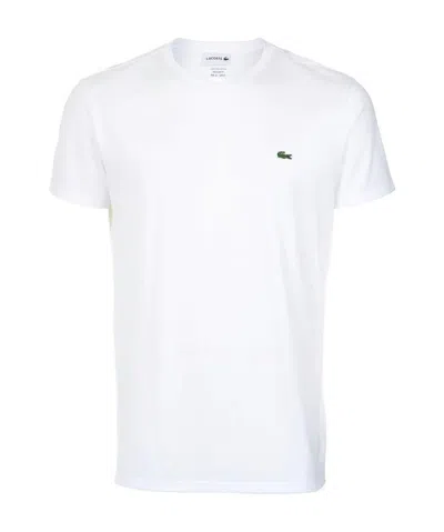 Lacoste Short Sleeve Crew Neck Pima Cotton Jersey T-shirt In White