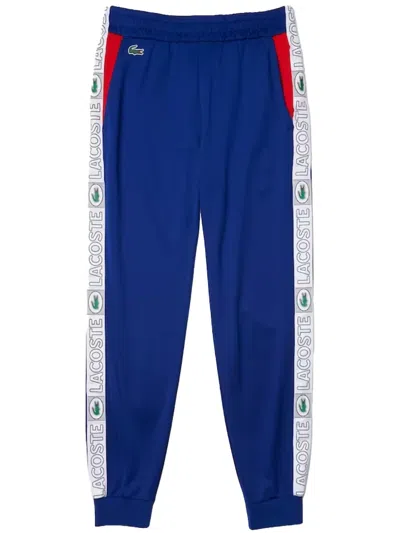 Lacoste Logo-tape "cosmic" Track Pants In Blue
